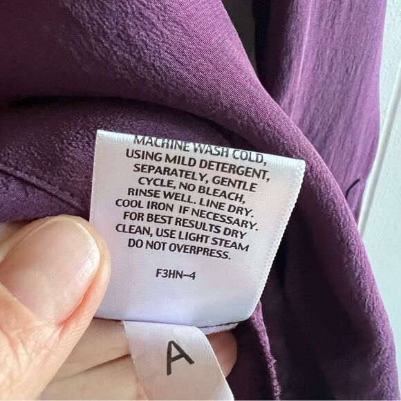 Eileen Fisher Silk Button Down Tunic Shirt - Picture 13 of 13